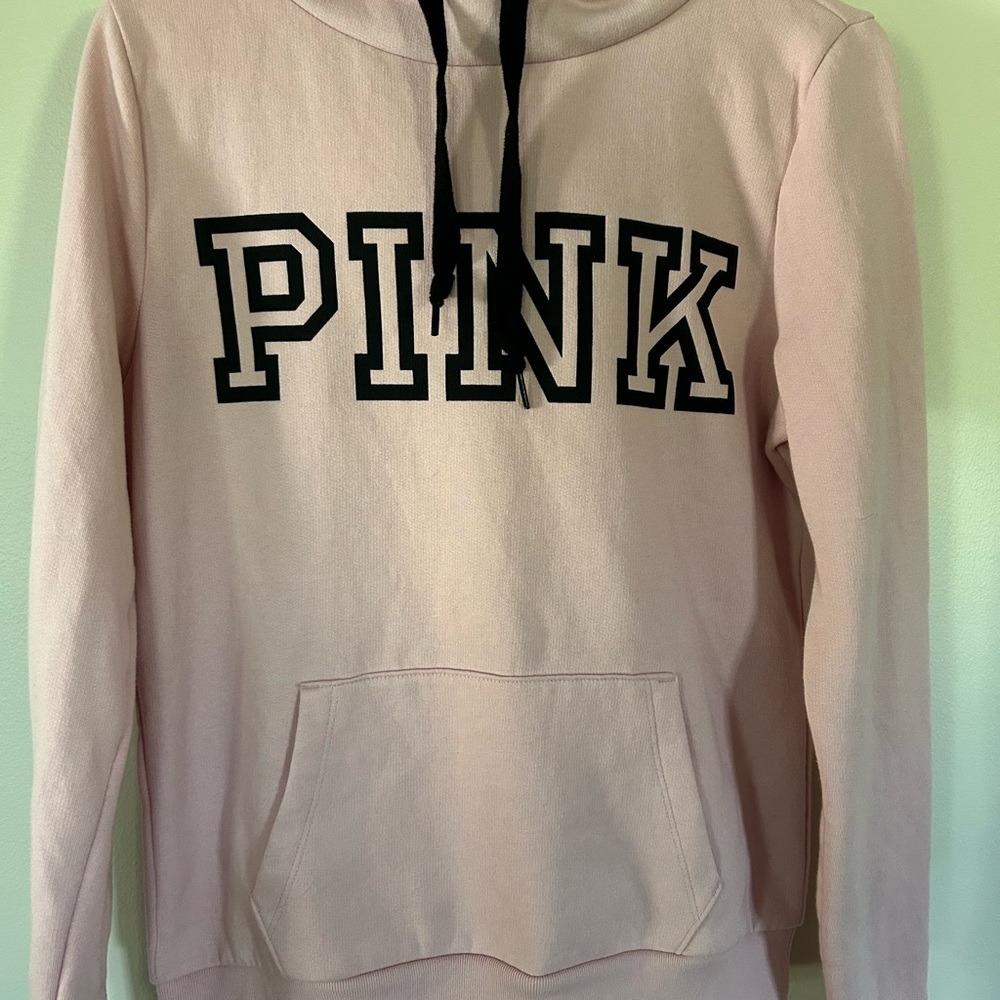 PINK Victoria's Secret Light Pink Hoodie Sweater - Picture 1 of 4